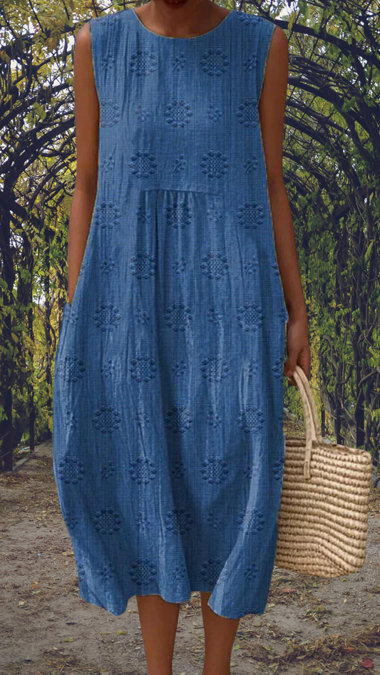 Kira | Robe élégante sans manches avec poches