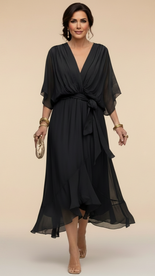 MARTA™ | Robe en mousseline à col en V