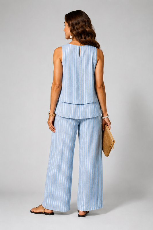 Completo Valentina set estivo celeste elegante Avelisse Milano – foto 2