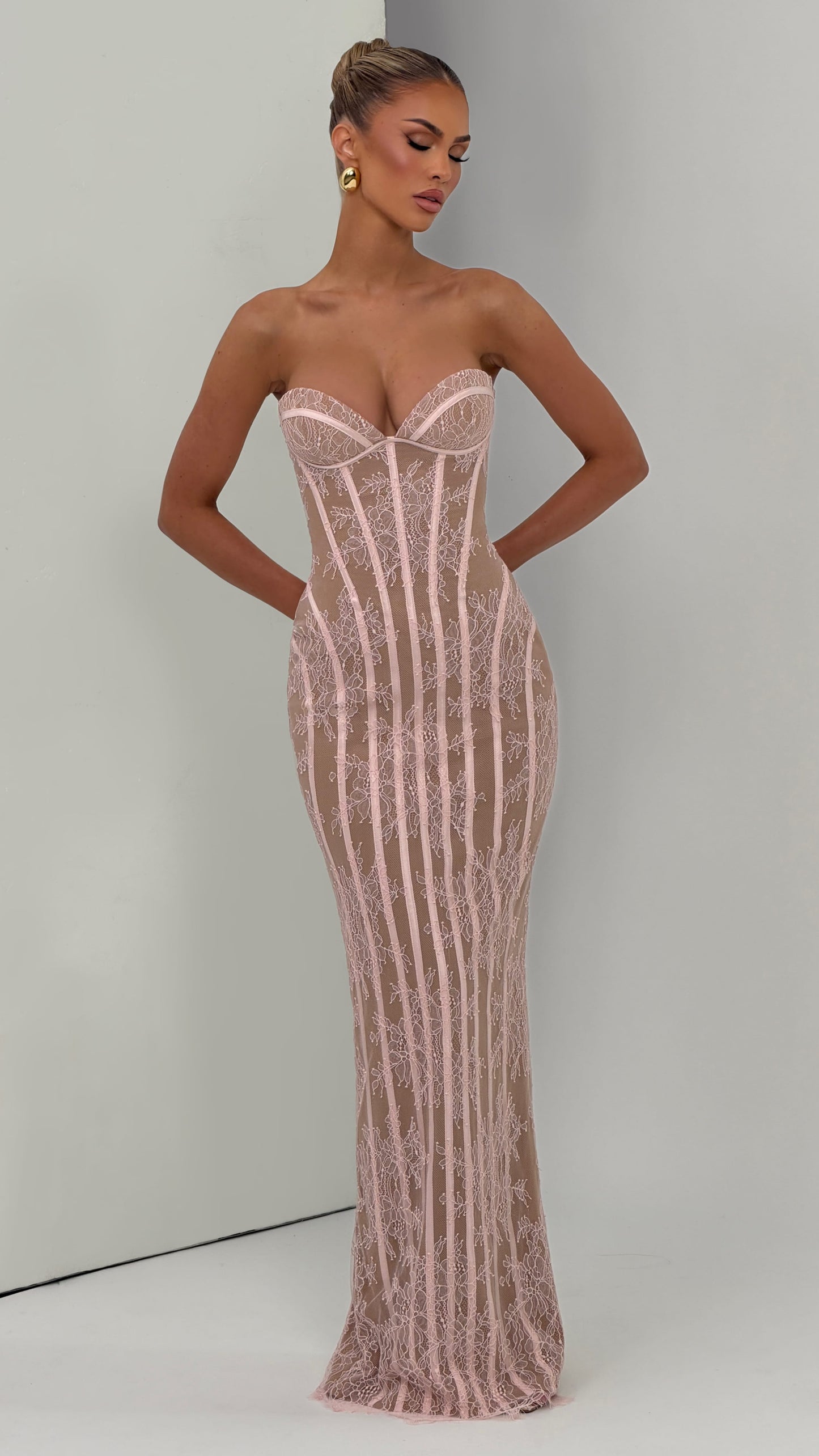 MAISON AVELORE BLUSH ICON — Vestido Maxi