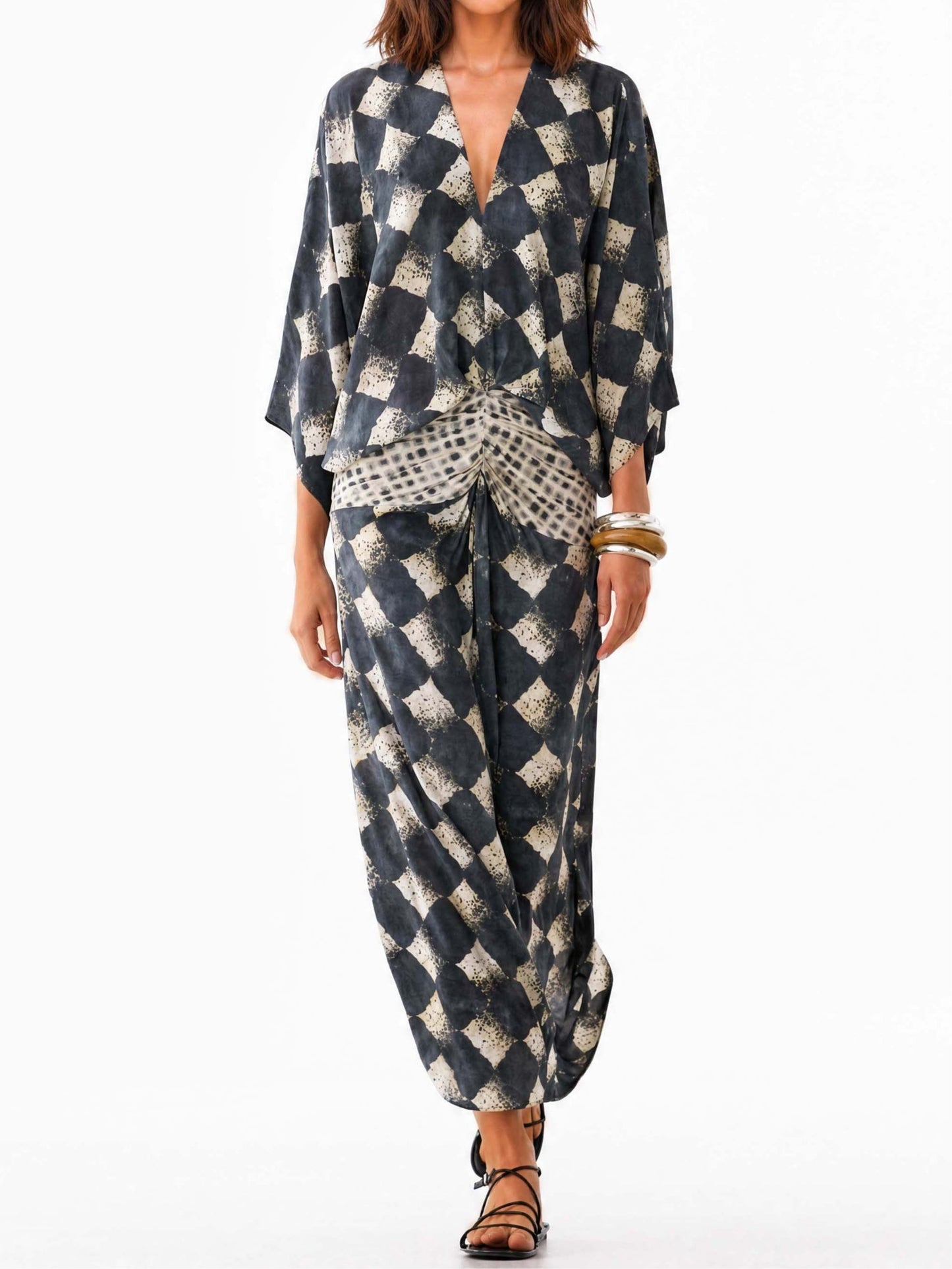Maelia | Robe longue mosaïque méditerranéenne