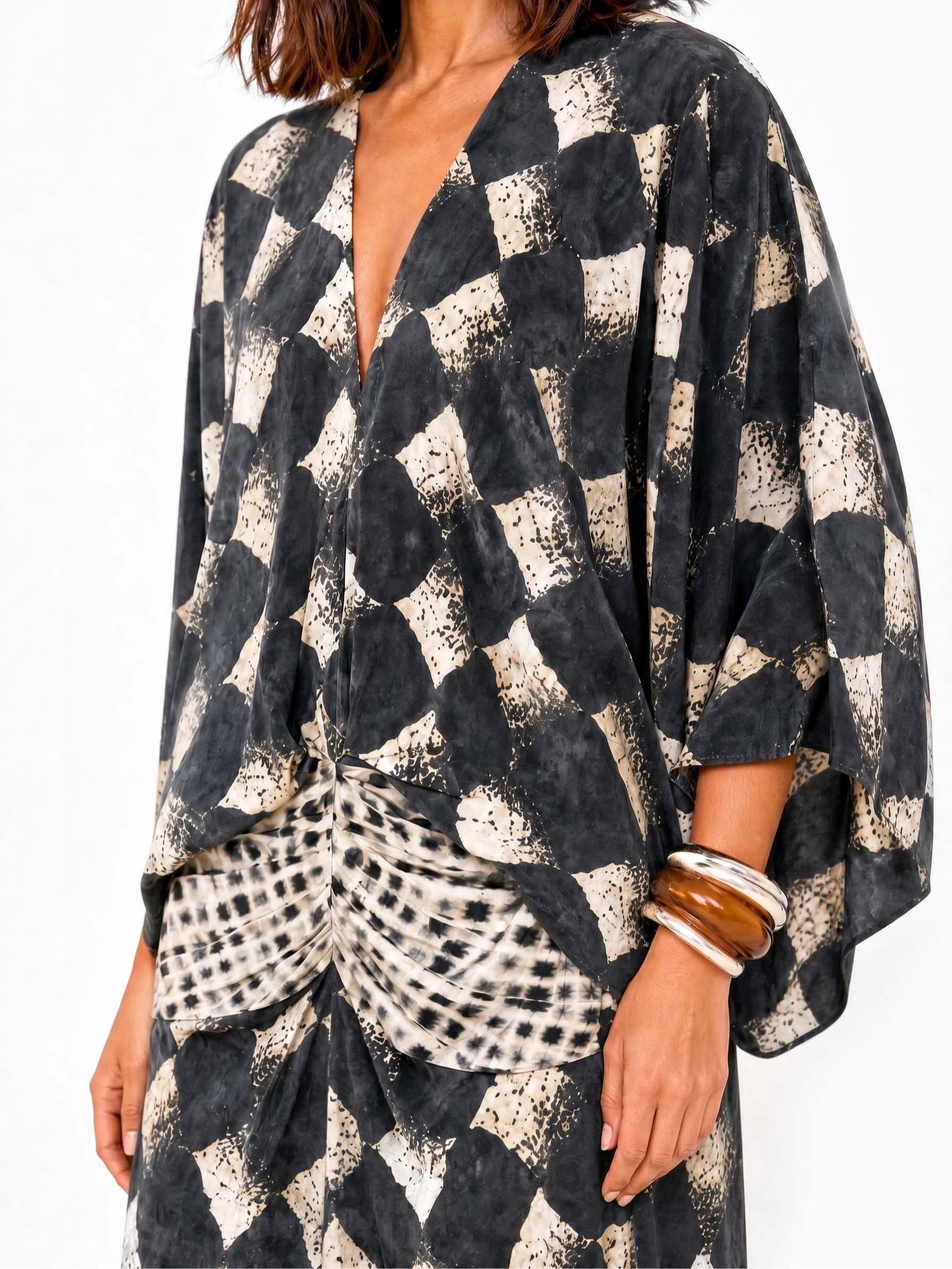 Maelia | Robe longue mosaïque méditerranéenne