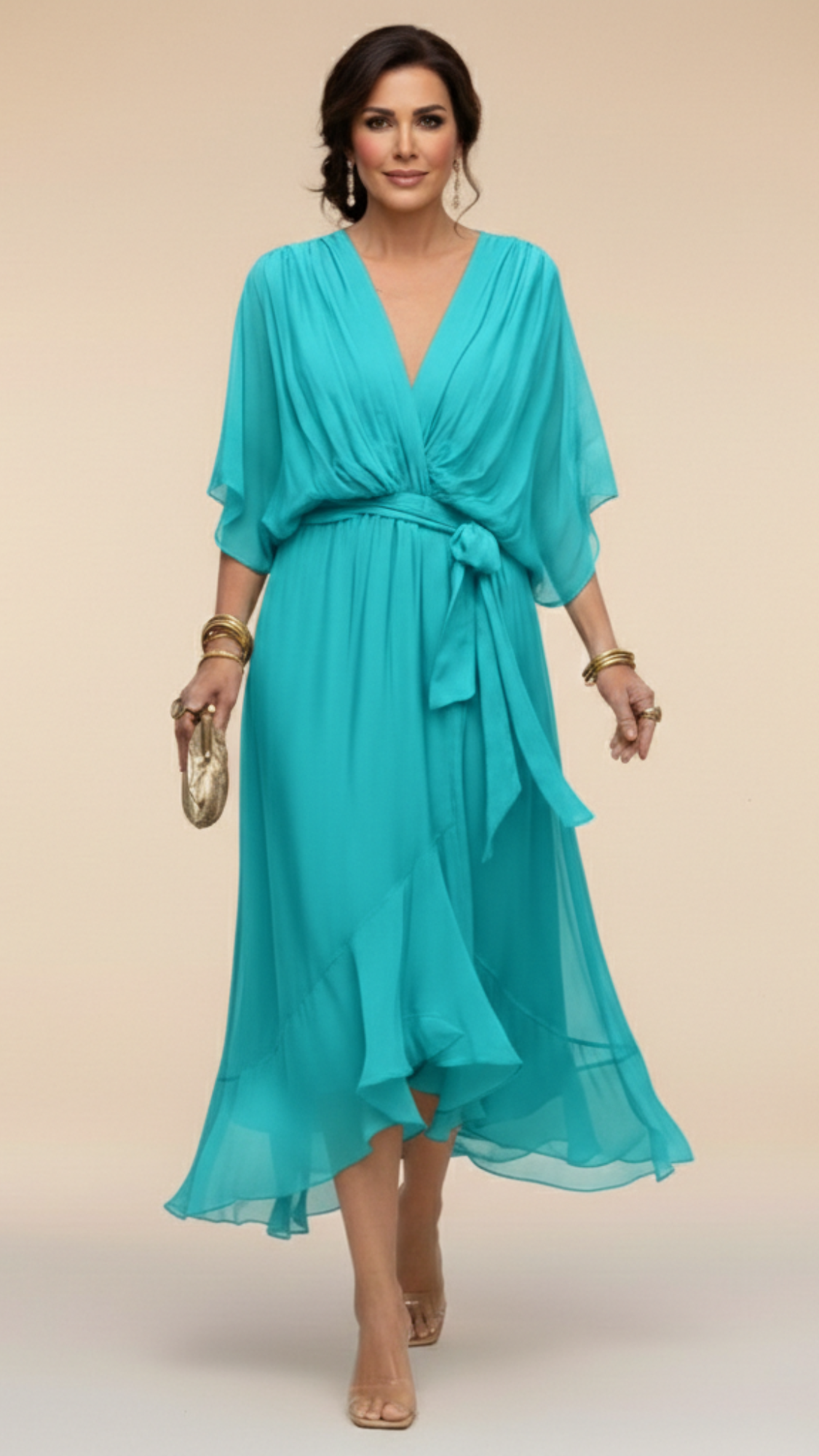 MARTA™ | Robe en mousseline à col en V