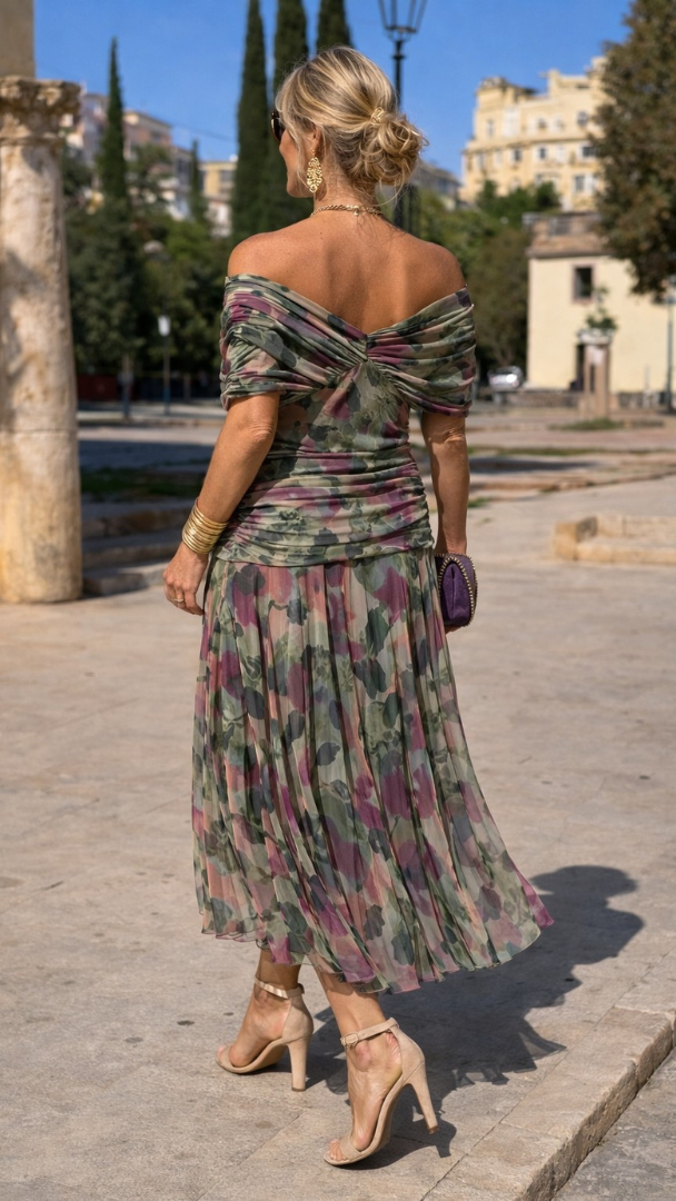 Mikaela | Robe longue à épaules dénudées