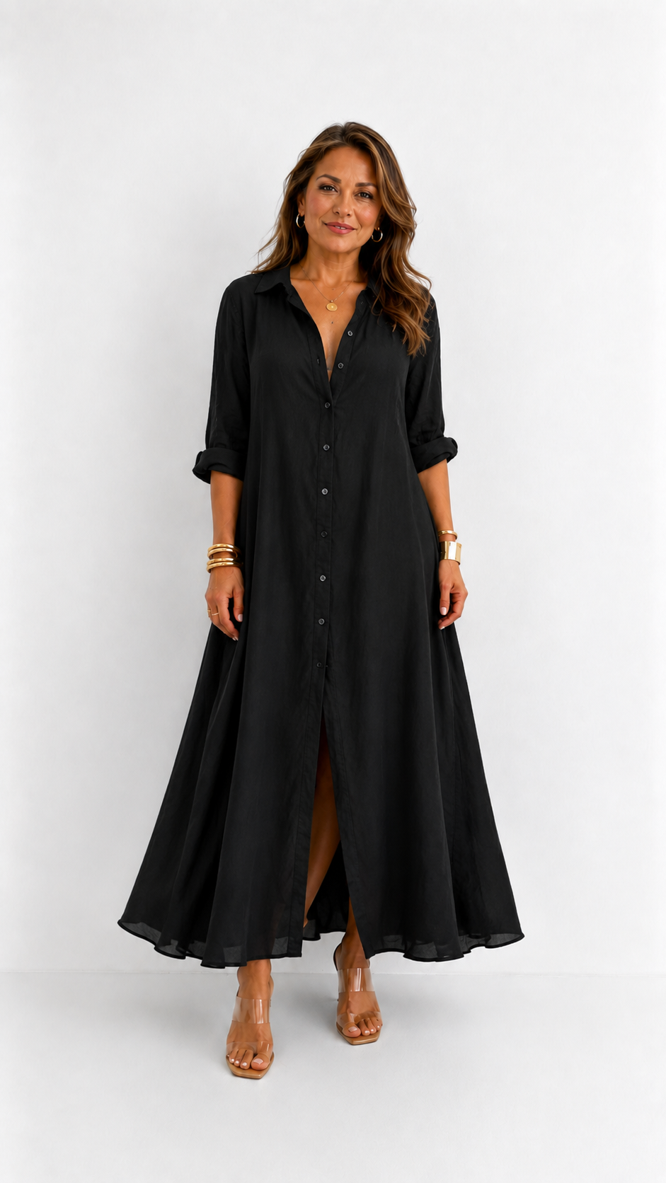 Giulia vestido largo de lino – foto 1