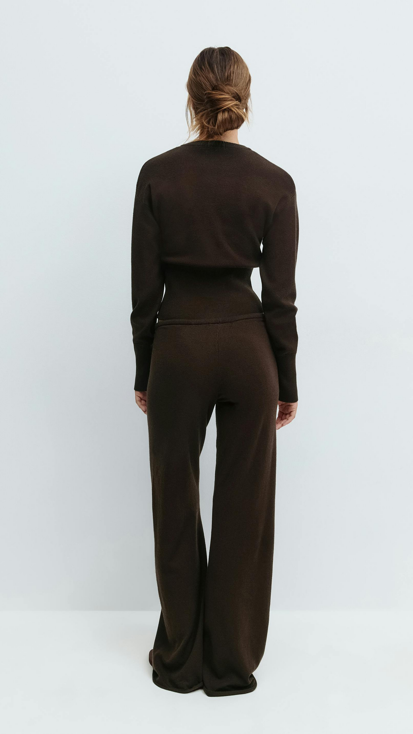 MAISON AVELORE ARIA SOFT SET — Ensemble Crop Top Maille & Pantalon Large
