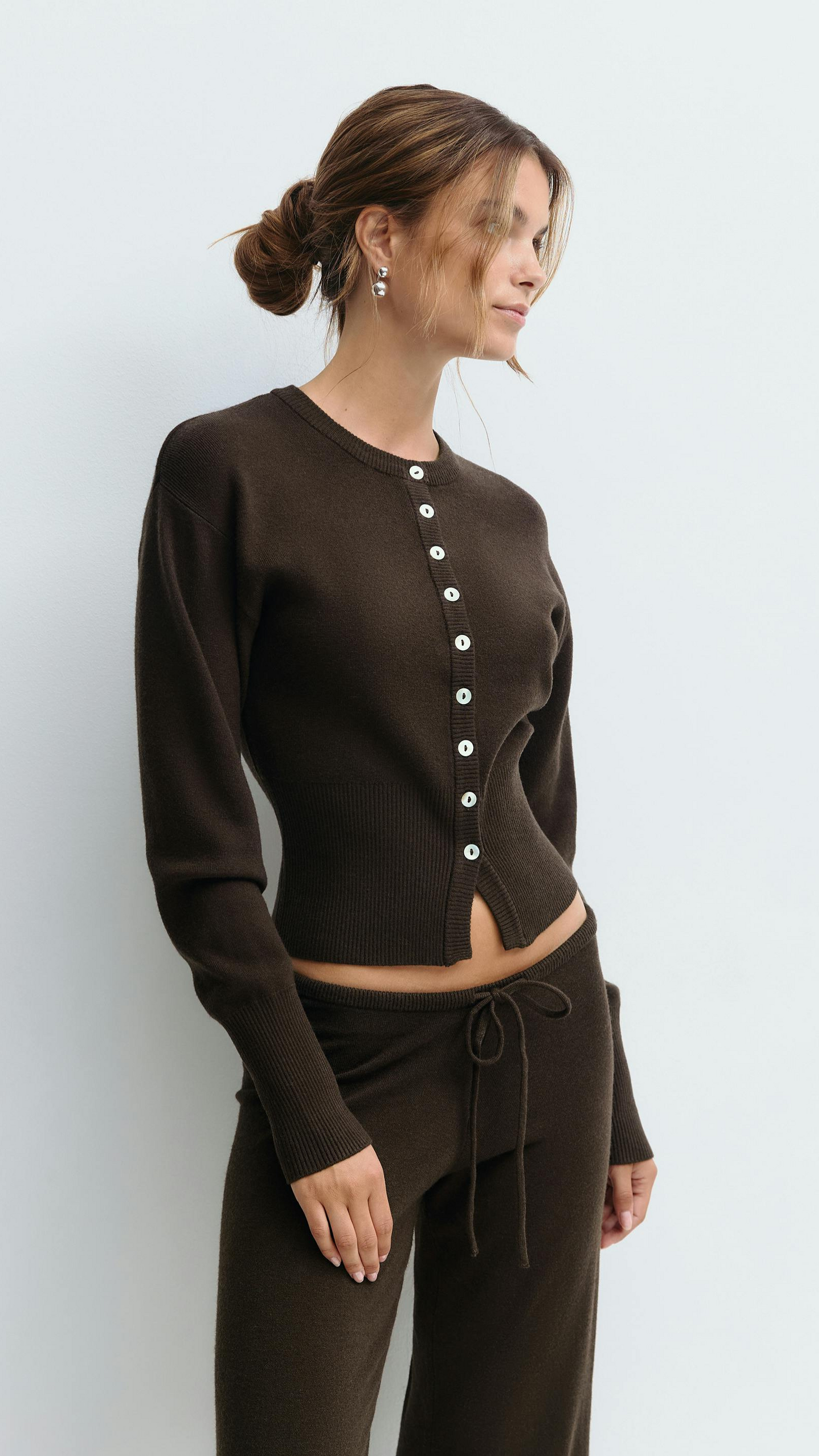 MAISON AVELORE ARIA SOFT SET — Ensemble Crop Top Maille & Pantalon Large