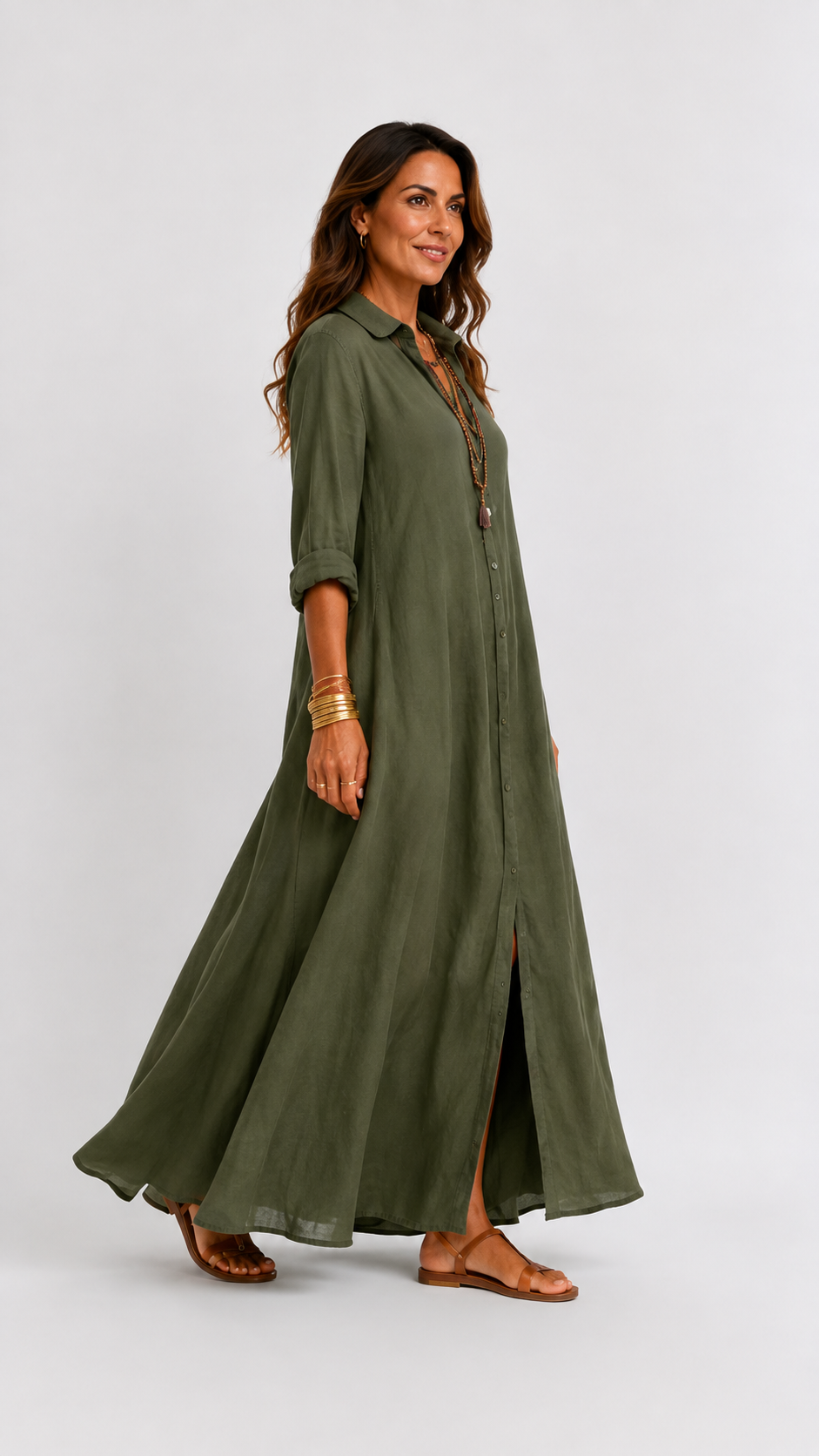 Giulia vestido largo de lino – foto 9