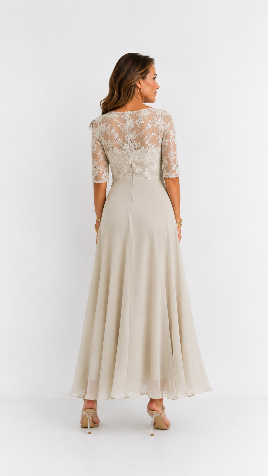 Rhonda | Robe midi élégante en dentelle