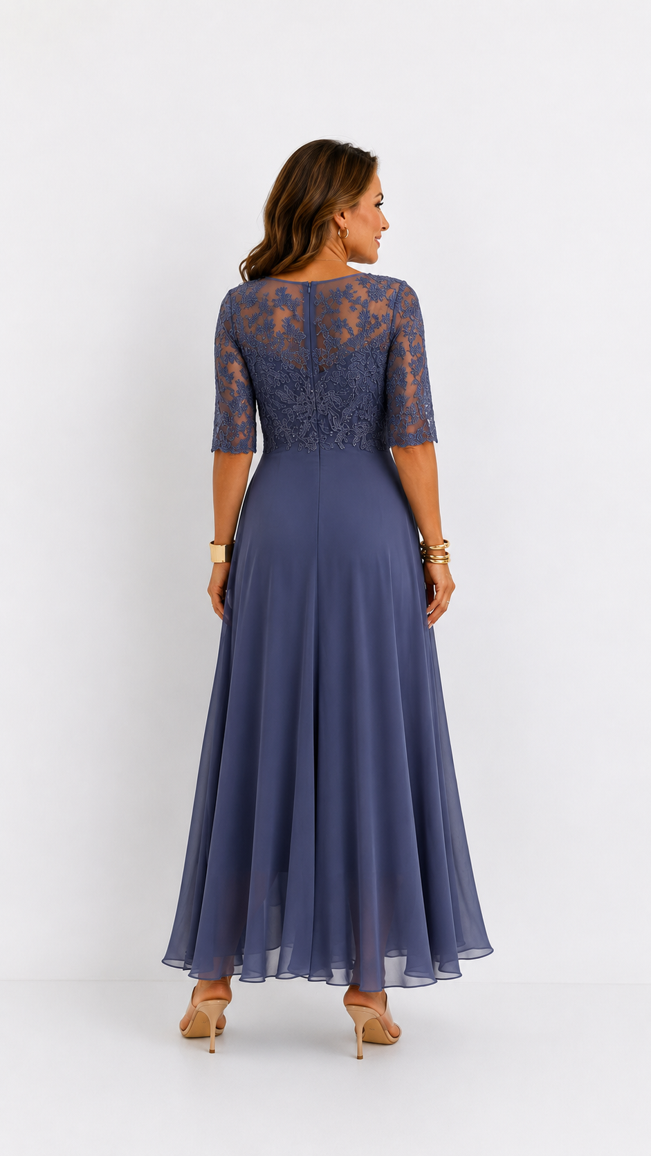 Rhonda | Robe midi élégante en dentelle