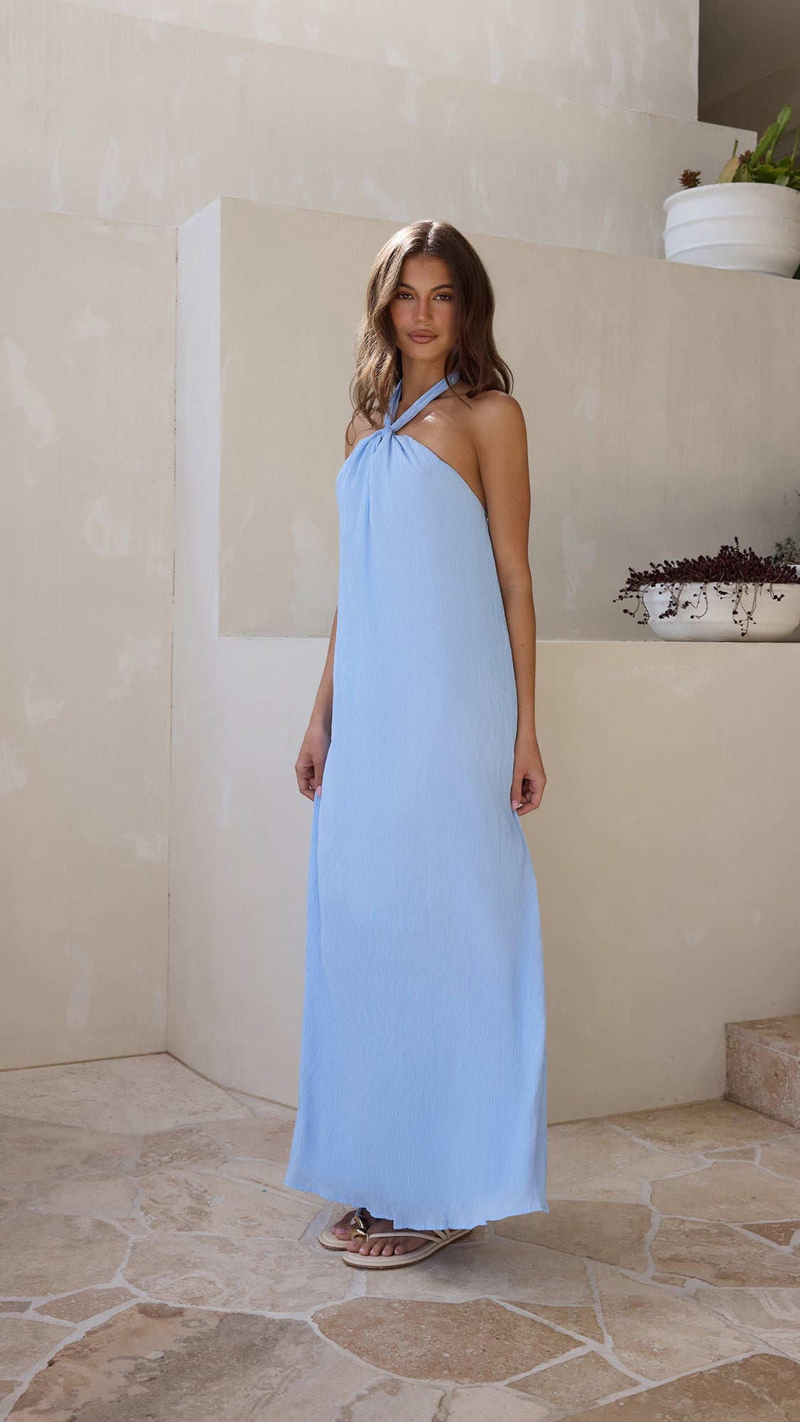 MAISON AVELORE ISLA — Robe Longue Licou Ajustable