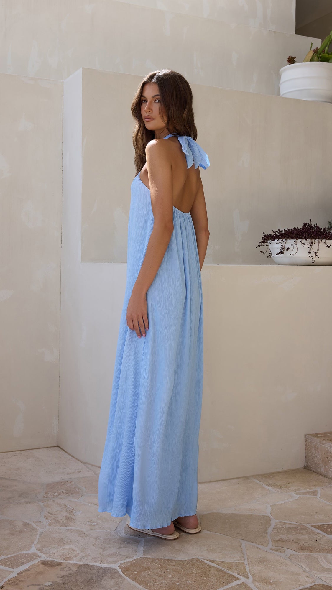 MAISON AVELORE ISLA — Robe Longue Licou Ajustable
