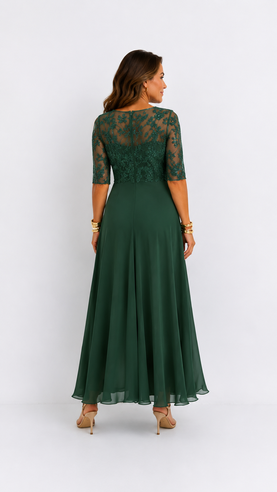 Rhonda | Robe midi élégante en dentelle