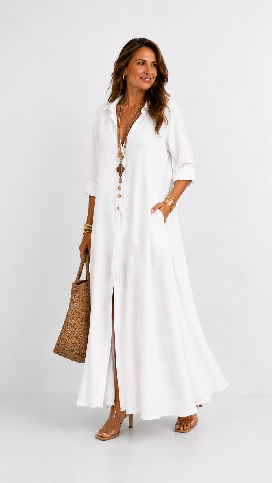 Giulia vestido largo de lino – foto 4