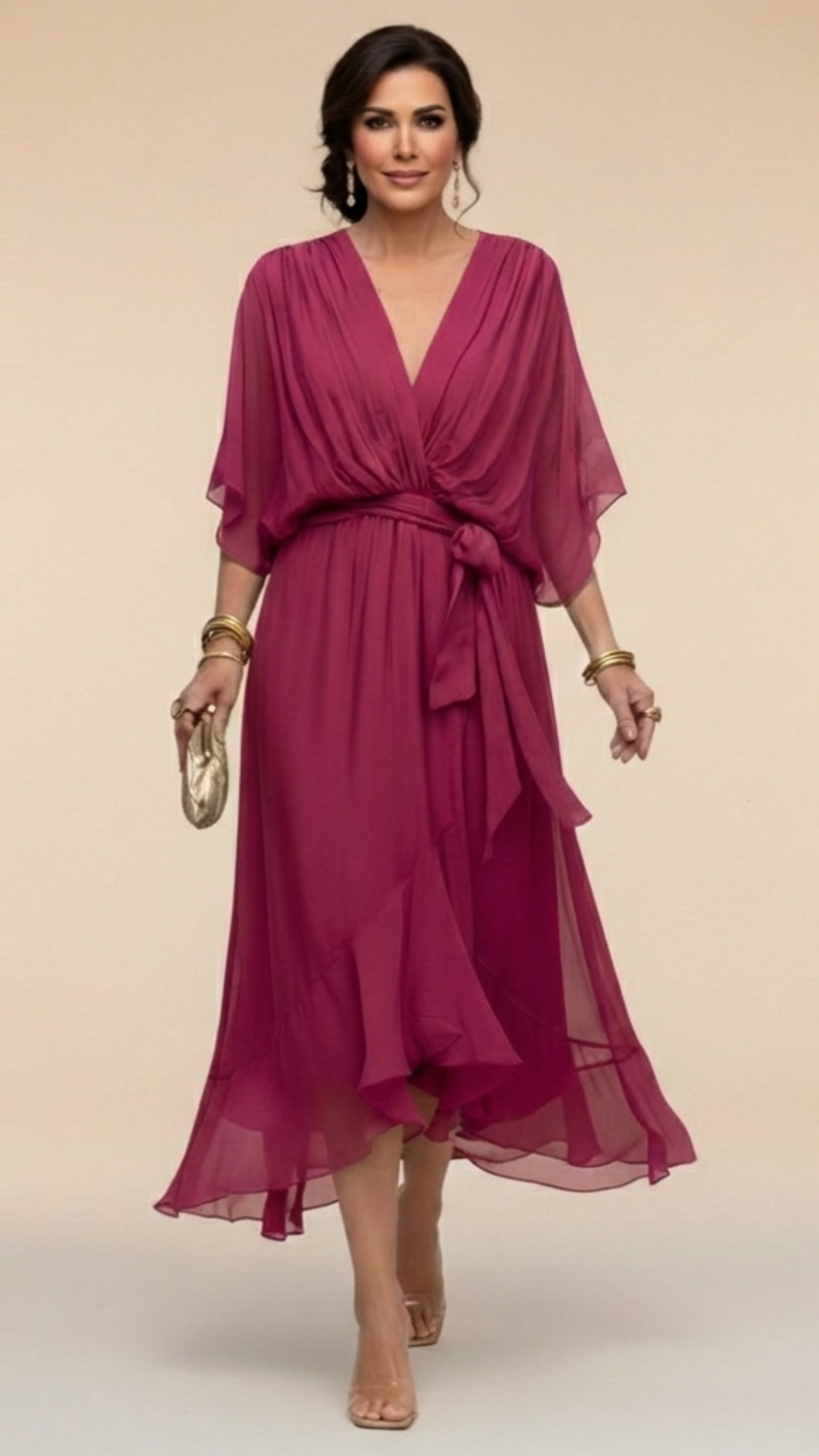 MARTA™ | Robe en mousseline à col en V