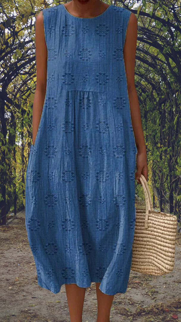 Kira | Robe élégante sans manches avec poches