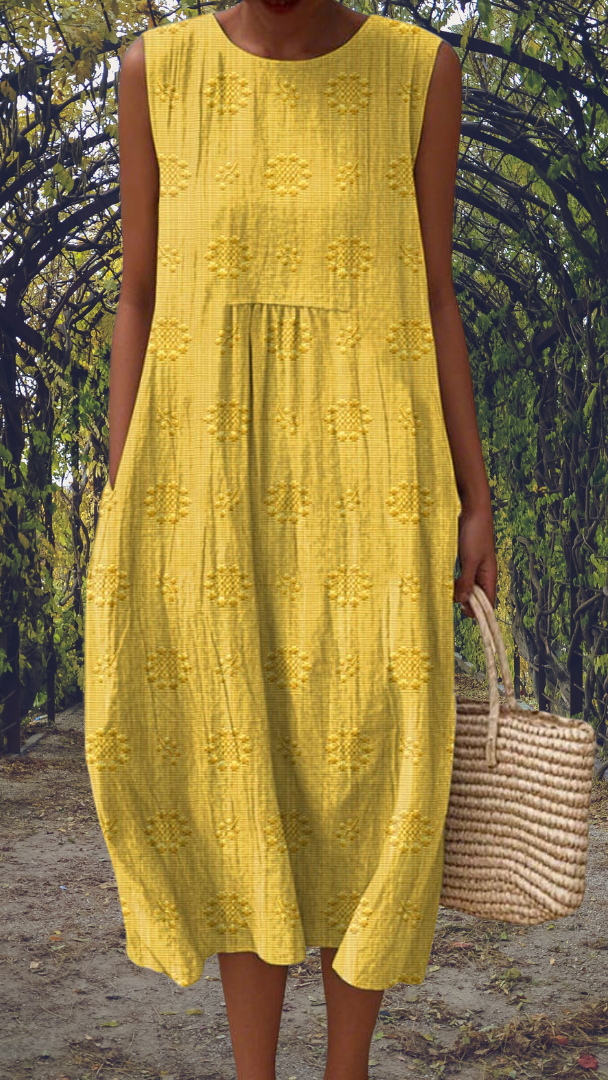 Kira | Robe élégante sans manches avec poches