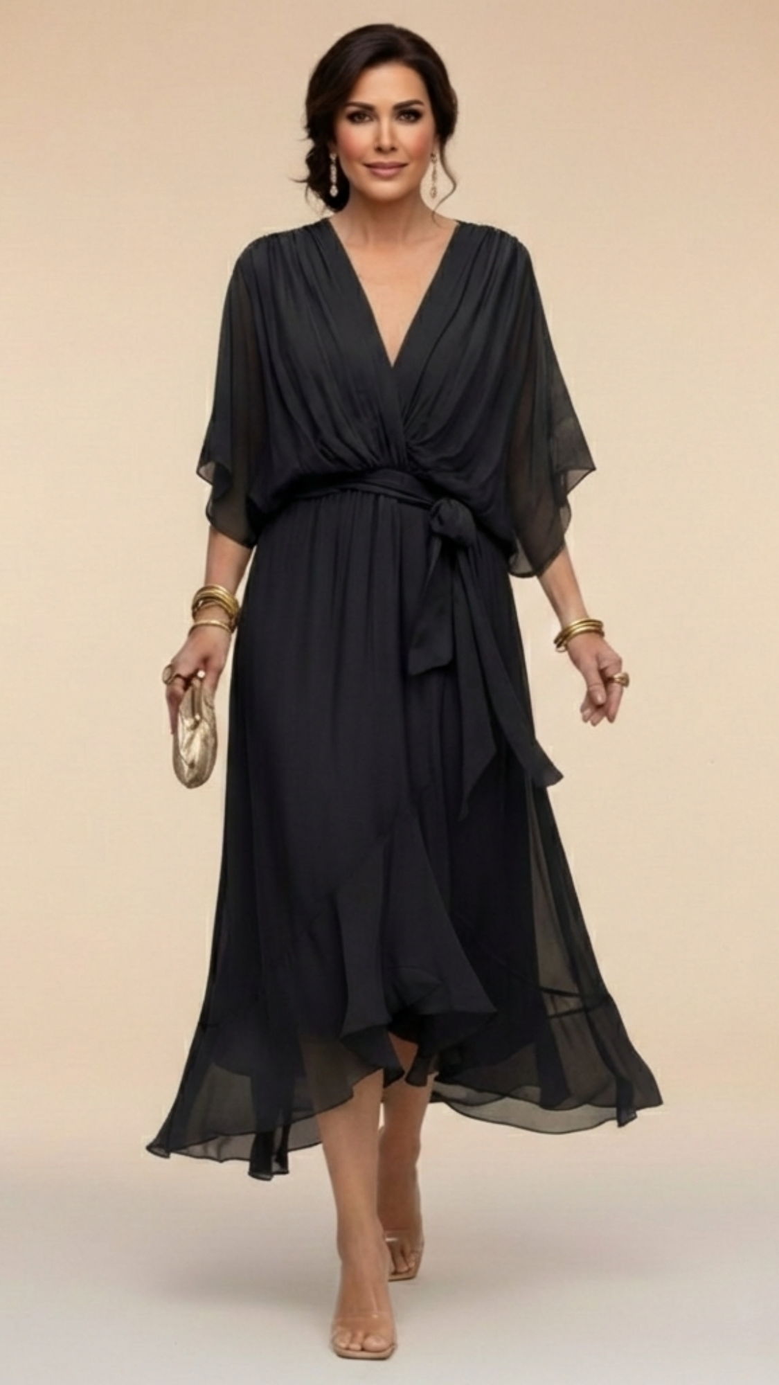 MARTA™ | Robe en mousseline à col en V
