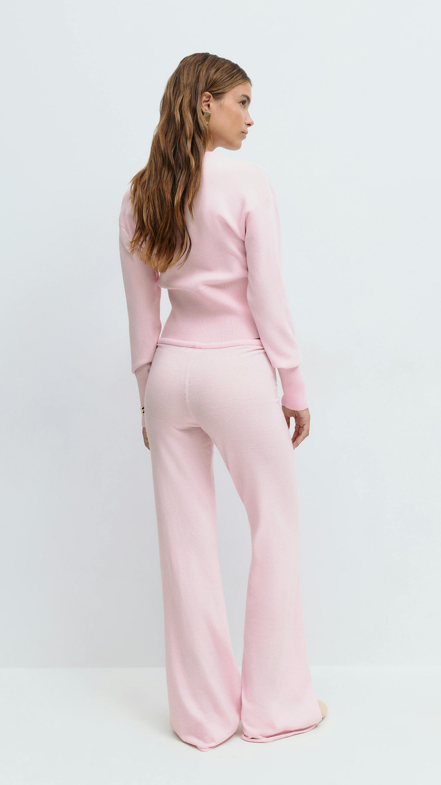MAISON AVELORE ARIA SOFT SET — Ensemble Crop Top Maille & Pantalon Large