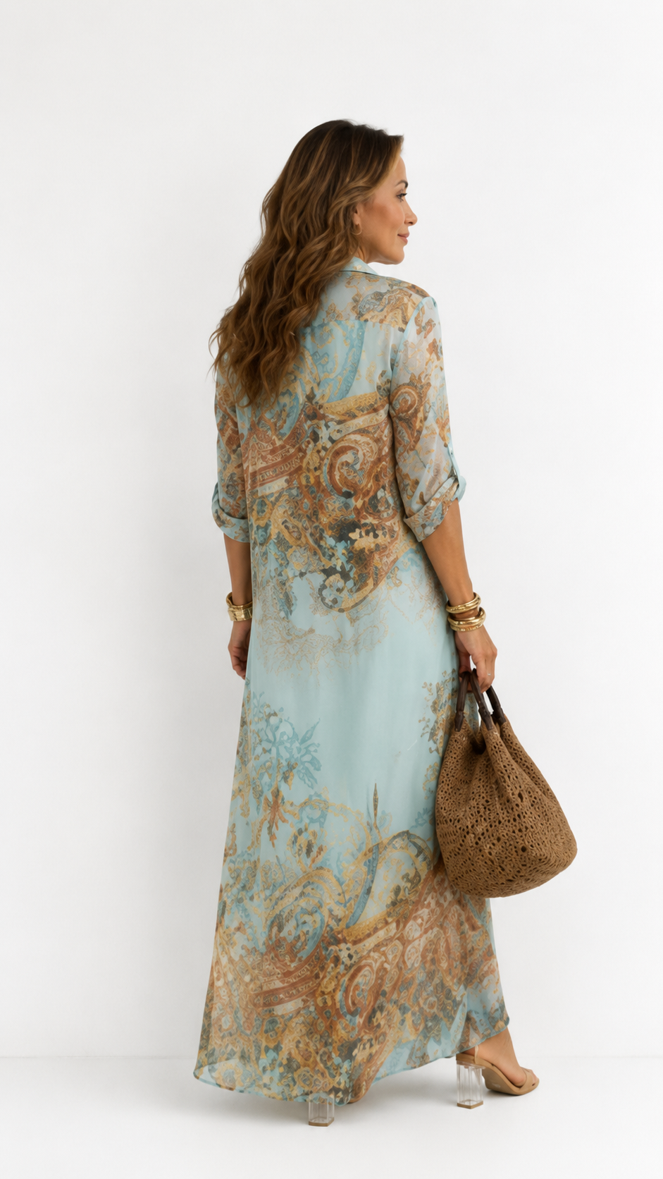 Lorna vestido camisero mediterráneo azul – foto 2