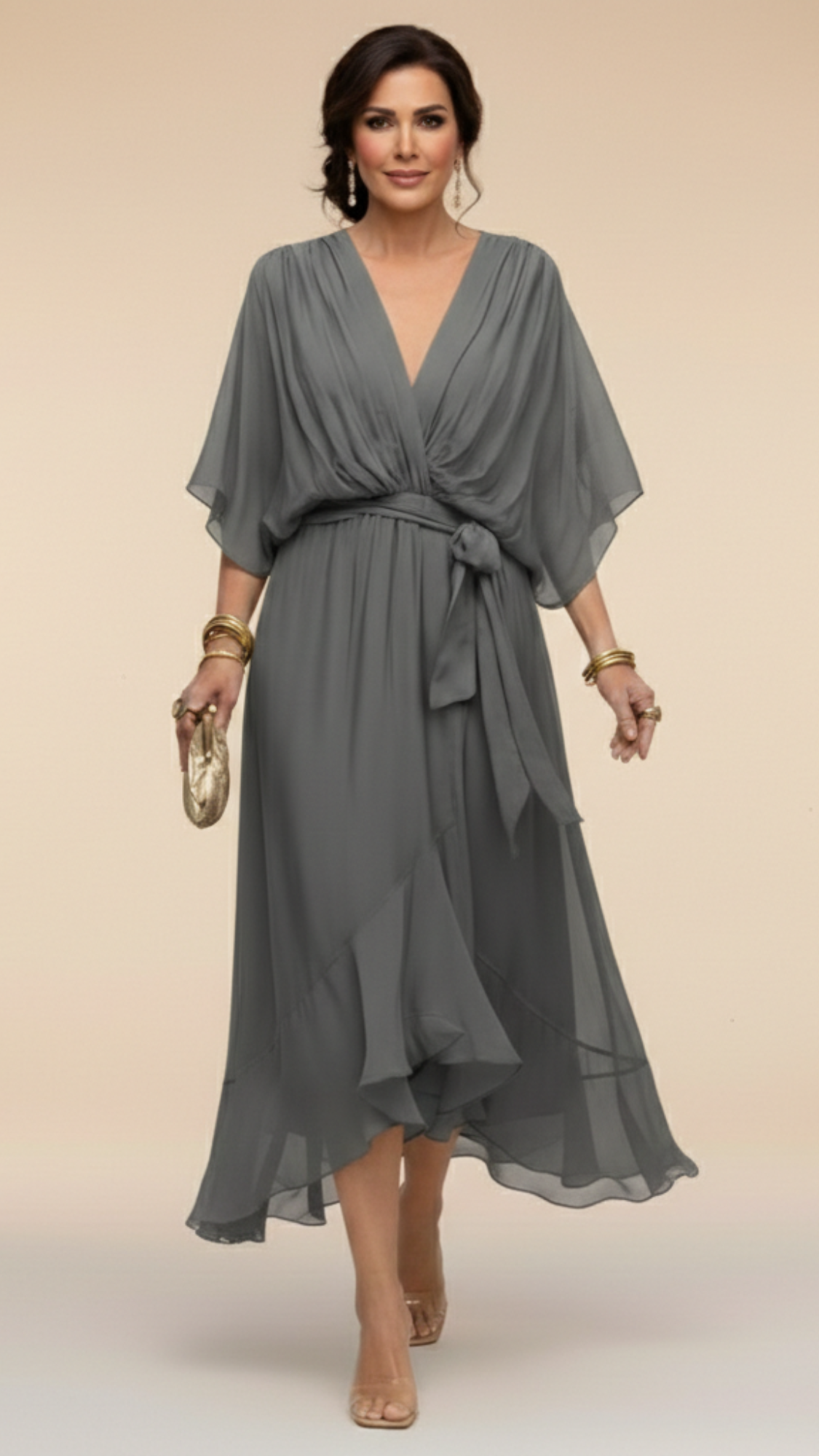 MARTA™ | Robe en mousseline à col en V