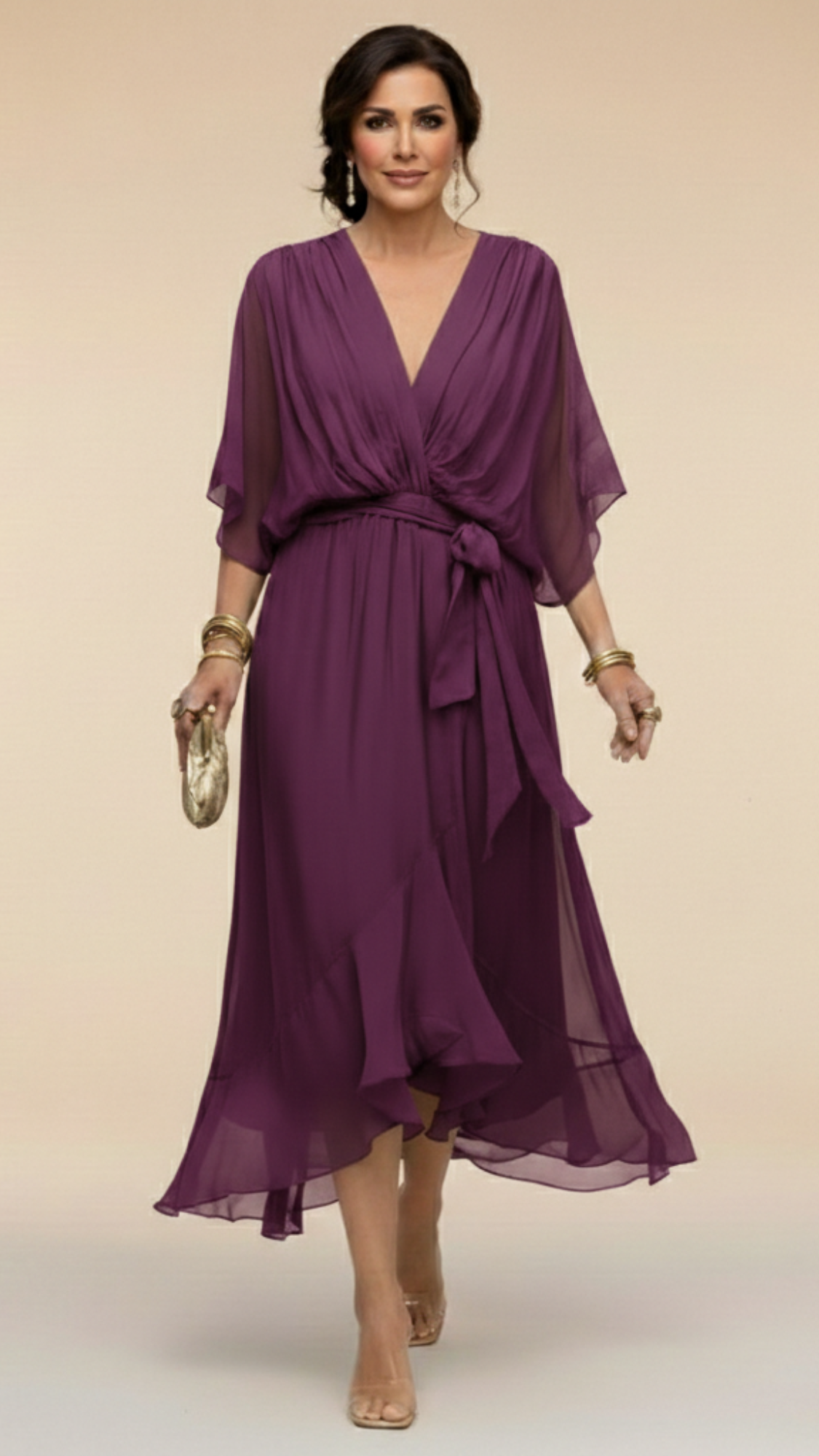 MARTA™ | Robe en mousseline à col en V