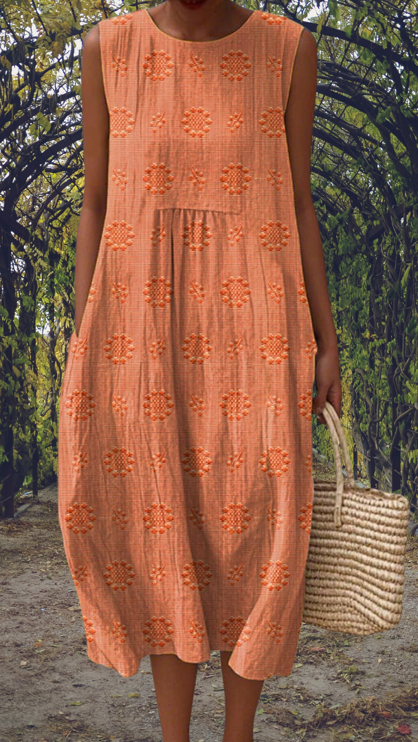 Kira | Robe élégante sans manches avec poches
