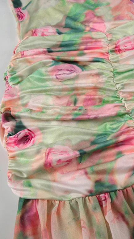 MAISON AVELORE FIORELLINA BLOOM — Corset Robe Longue Florale