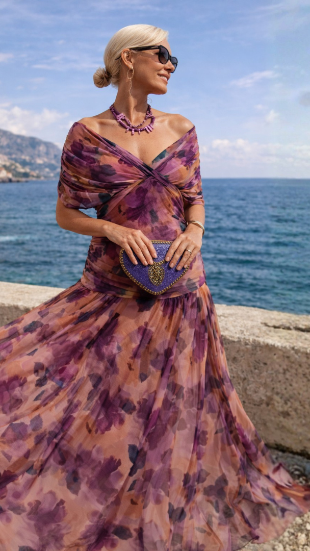 Mikaela | Robe longue à épaules dénudées