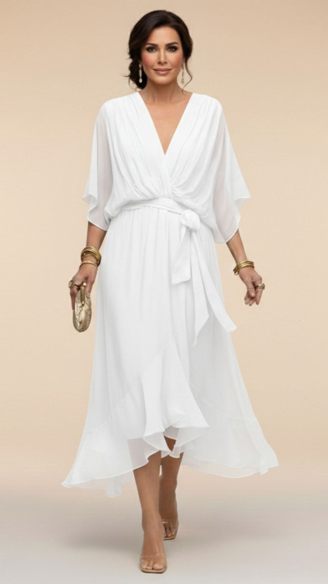 MARTA™ | Robe en mousseline à col en V
