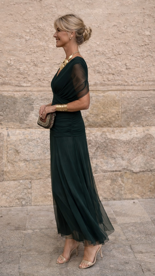 Mikaela | Robe longue à épaules dénudées