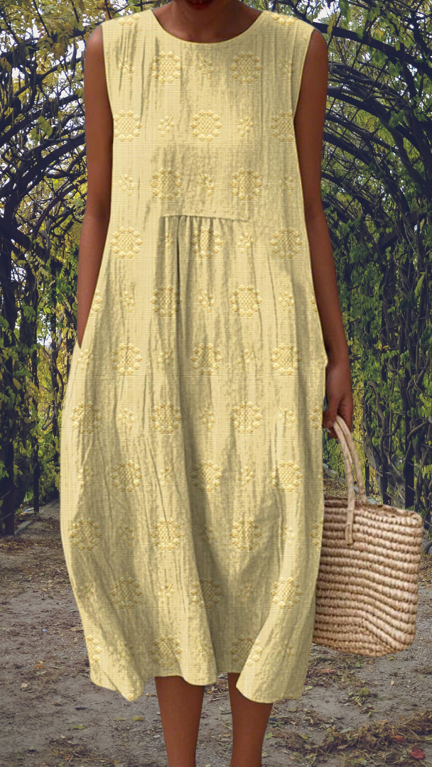 Kira | Robe élégante sans manches avec poches