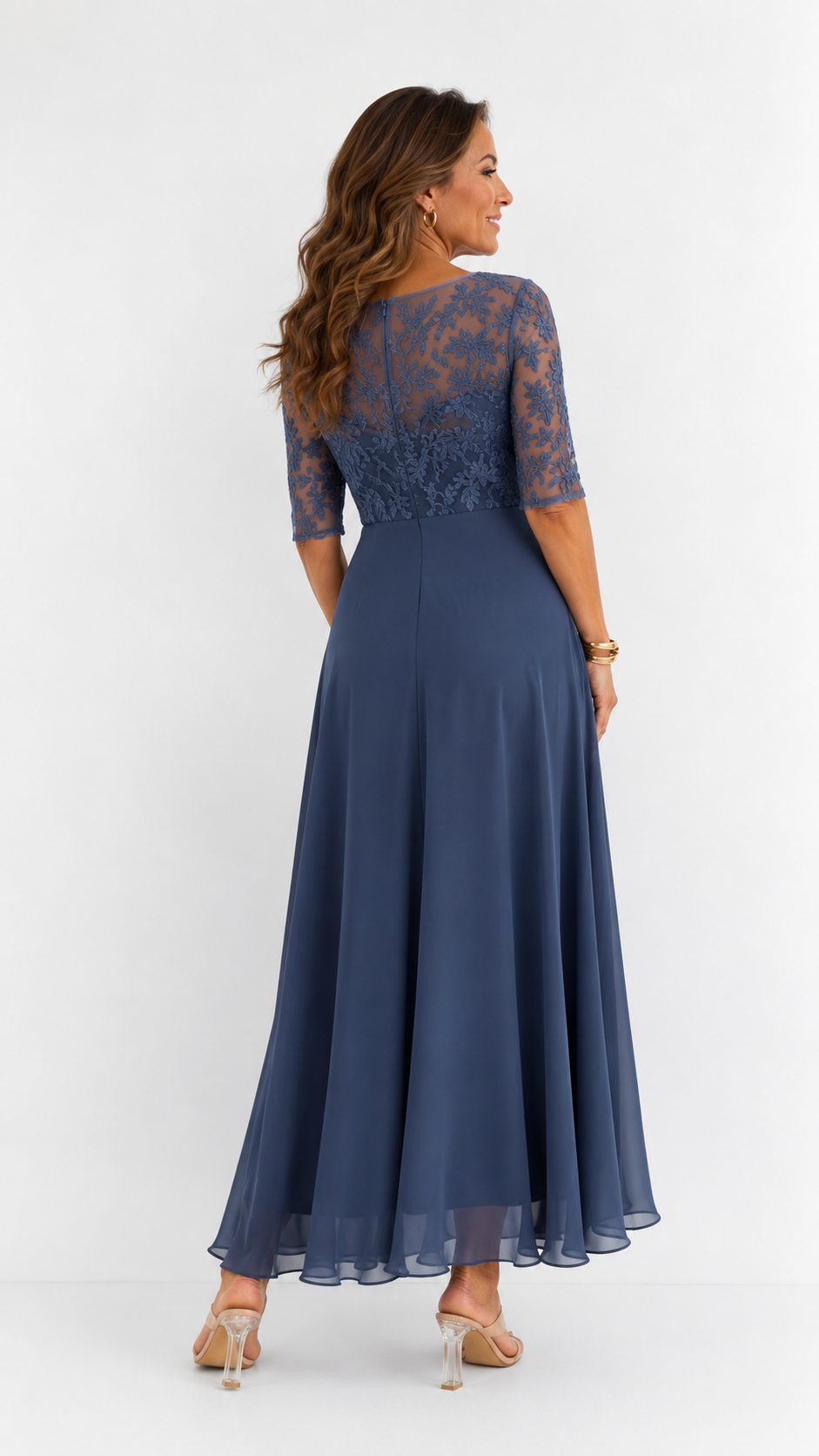 Rhonda | Robe midi élégante en dentelle