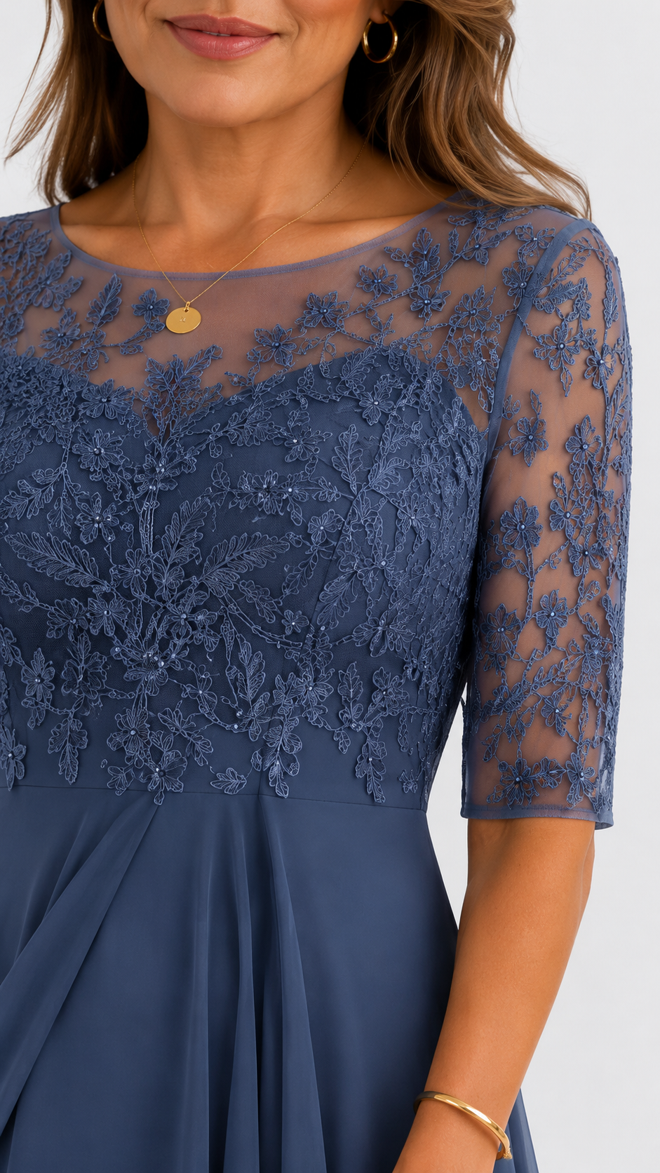 Rhonda | Robe midi élégante en dentelle