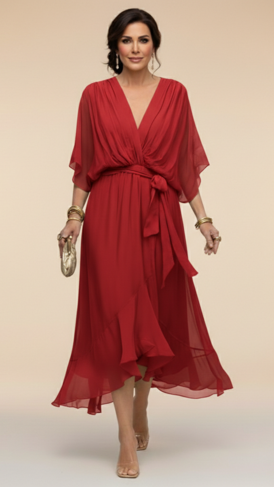 MARTA™ | Robe en mousseline à col en V