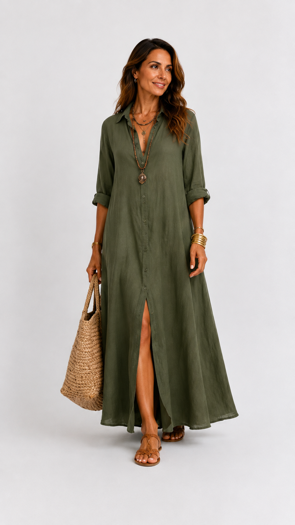 Giulia vestido largo de lino – foto 7