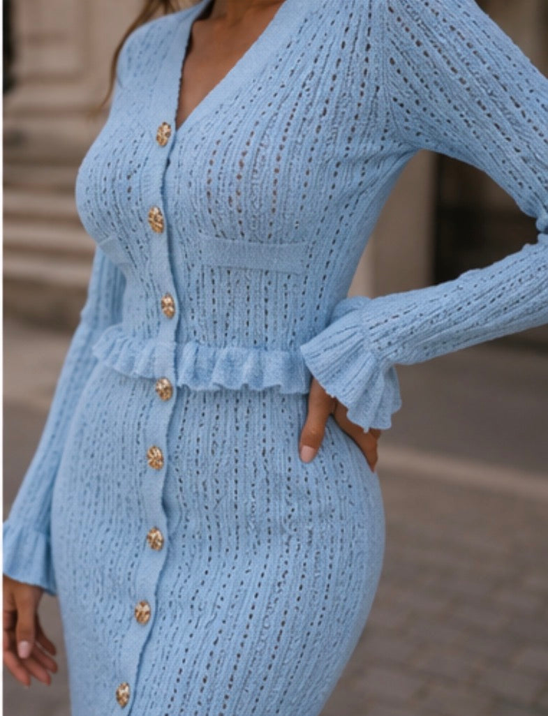 MAISON AVELORE SIENNA KNIT — Sky Bleu Ensemble
