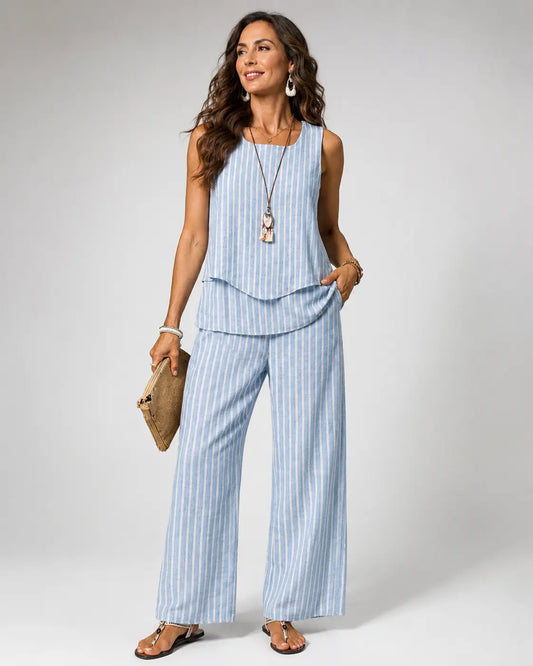 Completo Valentina set estivo celeste elegante Avelisse Milano – foto 1