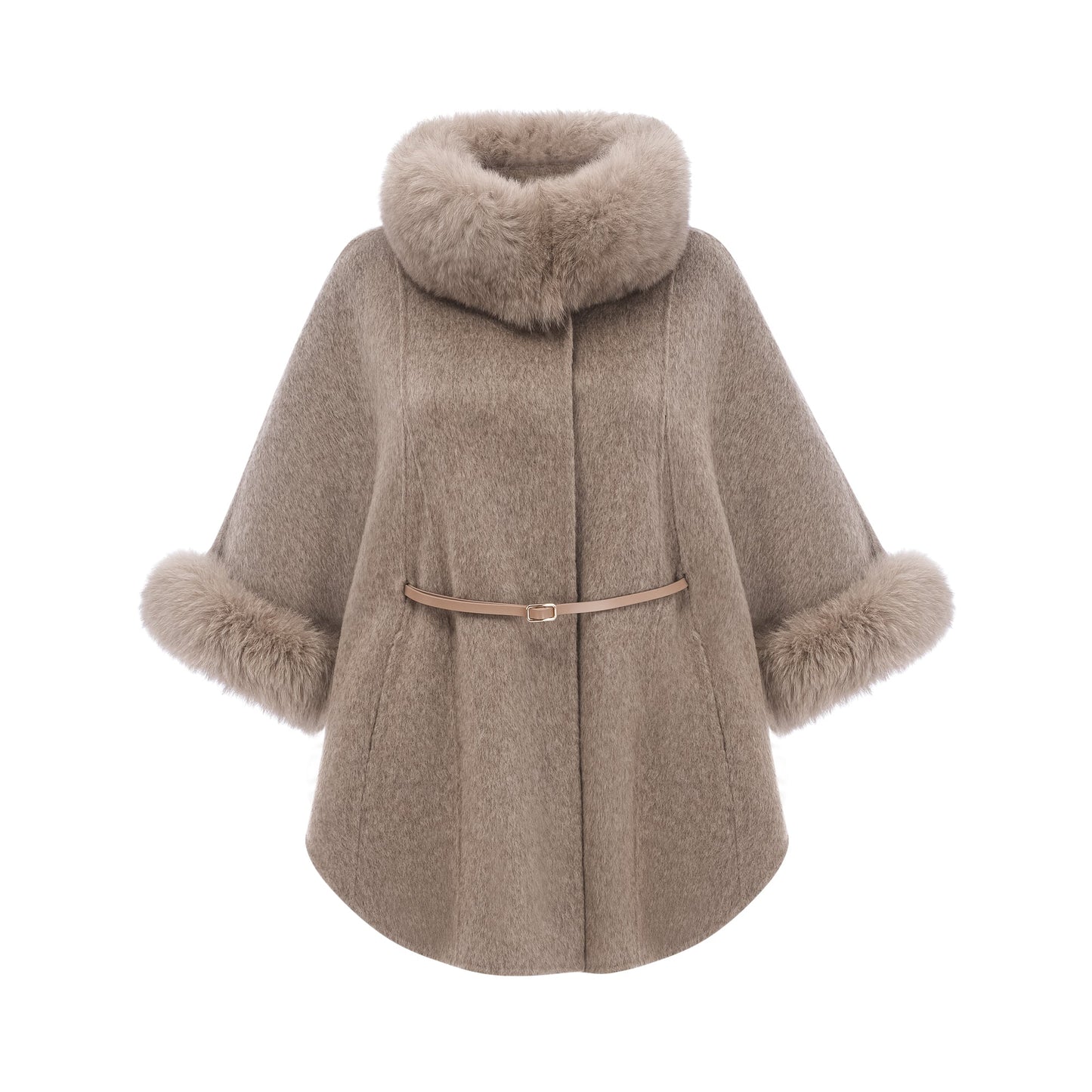MAISON AVELORE CHLORIS — Manteau Cape en Laine