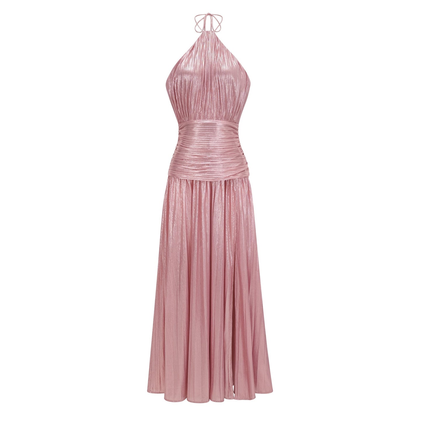 MAISON AVELORE ALCHIMIE — Robe Longue Plissée Brillante
