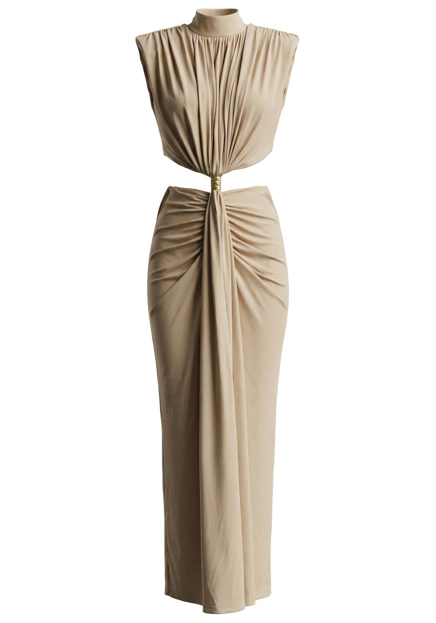 MAISON AVELORE MIRI — Robe Longue (Champagne Beige)