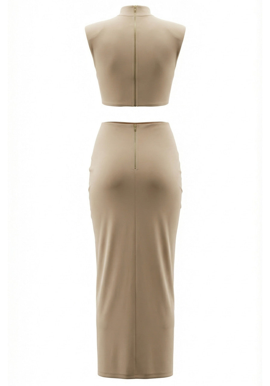MAISON AVELORE MIRI — Robe Longue (Champagne Beige)