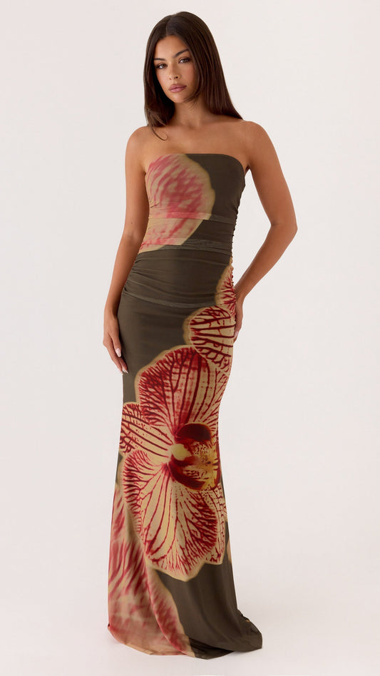 MAISON AVELORE IROHA — Robe Longue Florale