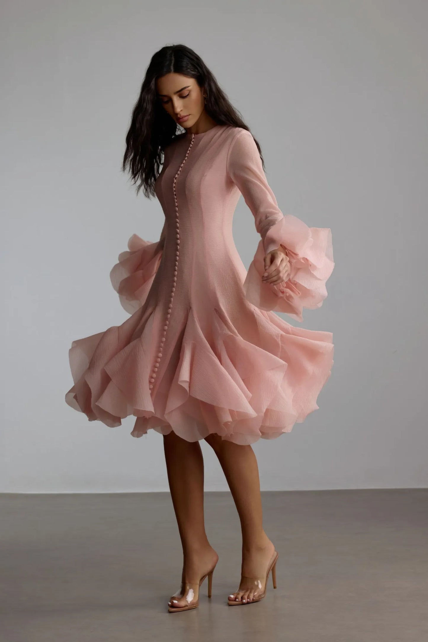 MAISON AVELORE CARTER — Robe Midi à Volants