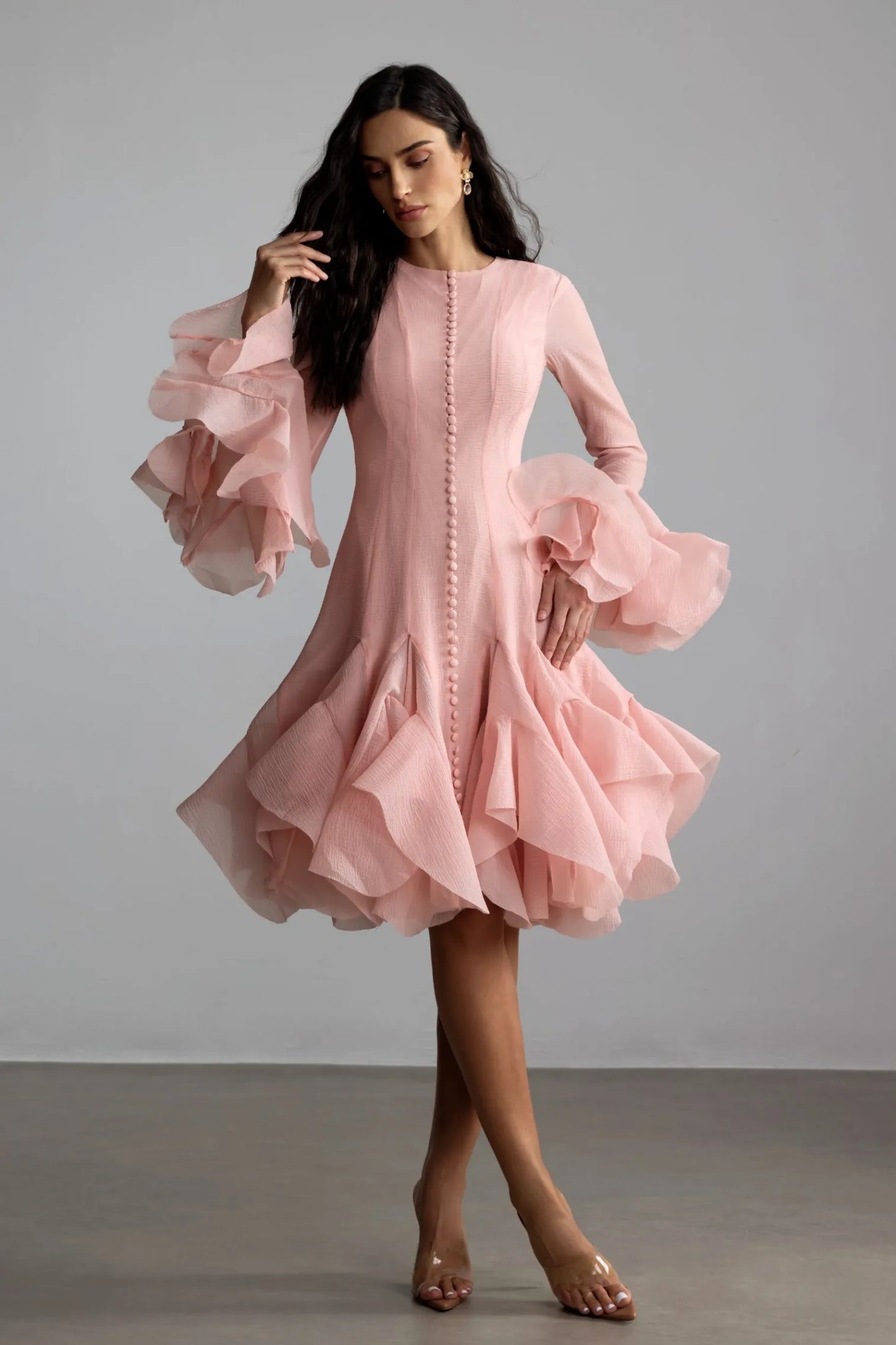 MAISON AVELORE CARTER — Robe Midi à Volants