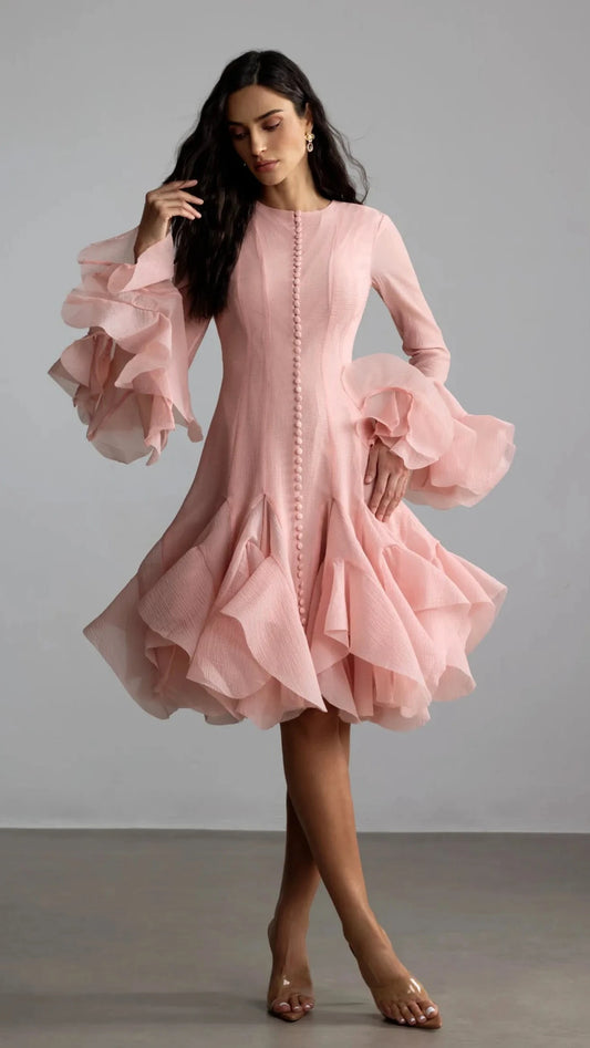MAISON AVELORE CARTER — Robe Midi à Volants