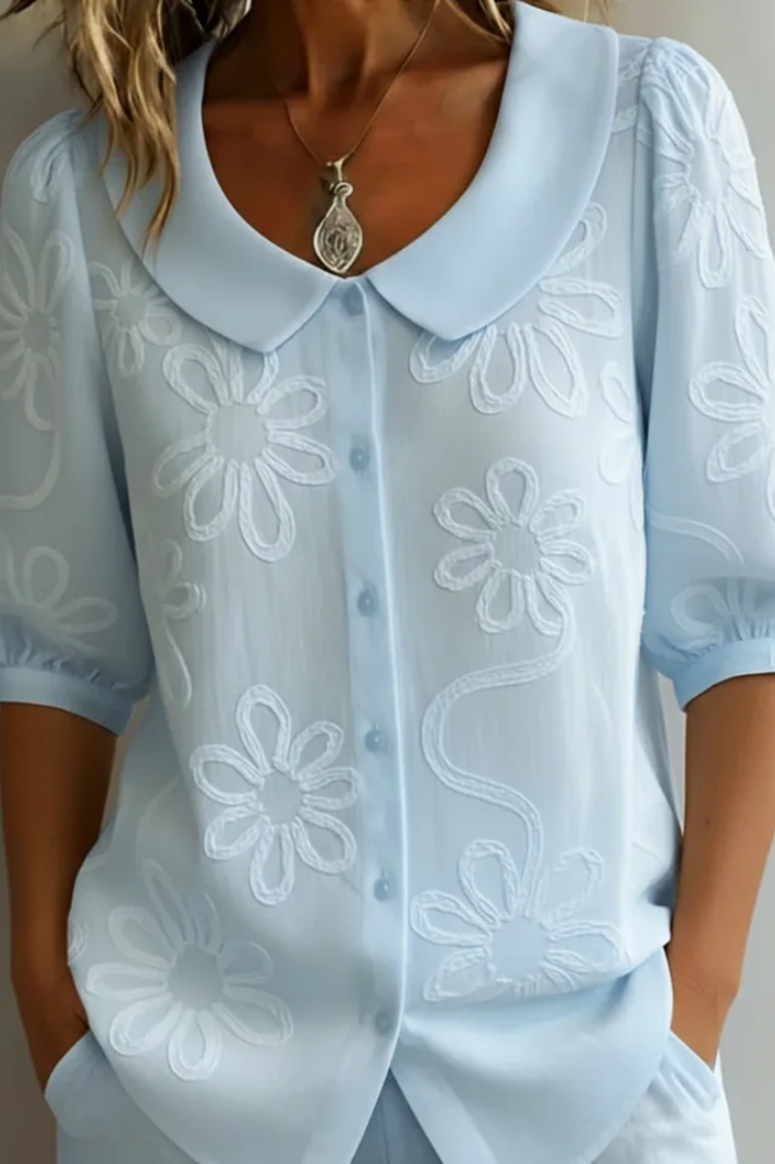 Fiora | Blusa elegante con bordado floral