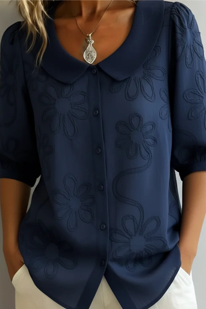Fiora | Blusa elegante con bordado floral