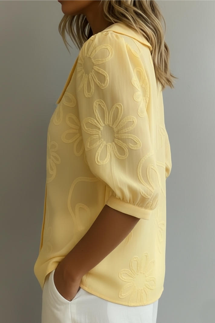Fiora | Blusa elegante con bordado floral