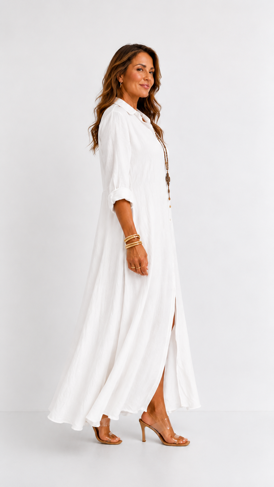 Giulia vestido largo de lino – foto 5